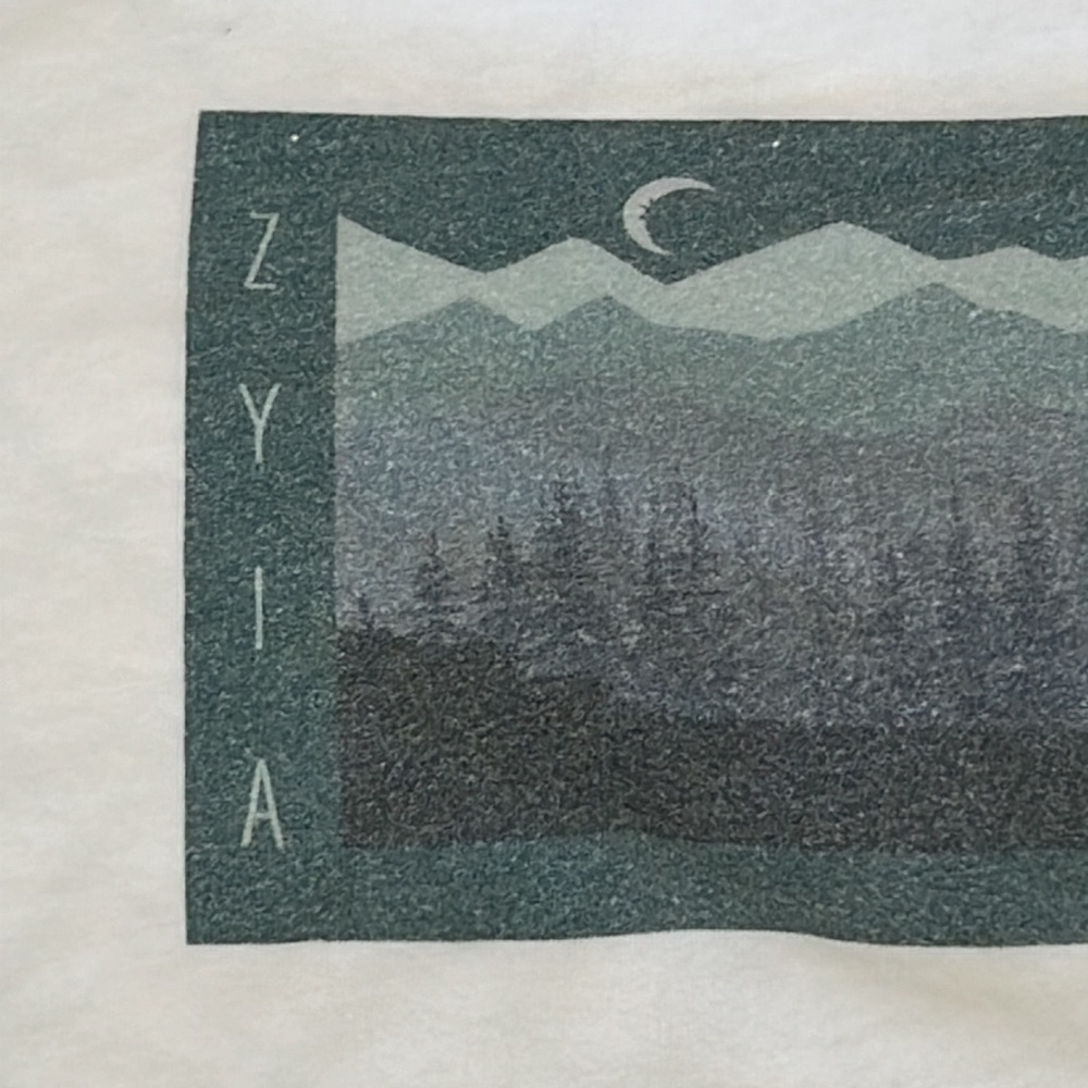 ZYIA ACTIVE HIKING TEE SZ XXXL COTTON GRAPHIC WHITE - Picture 7 of 7